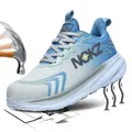 Blue and white gradient safety sneakers with steel toe and breathable mesh fabric - EU 36 / Stone Blue