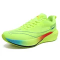 Neon green breathable mesh running shoe with gradient blue yellow and red sole 9PRO - EU 33 / Fluorescent Green