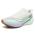 White breathable mesh running shoes with light green gradients and 9PRO logo on the side - EU 33 / Elf Green