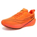 Bright orange breathable mesh running shoes with thick cushioning and 9PRO logo - EU 33 / Highlight Orange