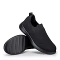 Breathable black slip-on mesh sneakers for men and women with anti-slip sole - EU 39 / Black