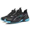 Breathable black mesh sneakers with blue accents and a rotary buckle lacing system - EU 36 / Black Cyan Green
