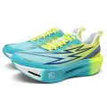 Green and yellow gradient cushioned running shoes with breathable mesh and thick foam sole - EU 35 / Grass Green