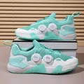 Chaussures de badminton légères vert menthe et blanc avec double laçage rotatif - EU 36 / Molette / Blanc Vert