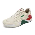 Baskets de badminton légères en mesh crème avec des détails contrastés verts et rouges - EU 36 / Beige