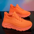 Scarpe da trekking leggere in maglia arancione con suola antiscivolo ammortizzata - 35 / Scarpe Sportive Casual Stile Calzino (602) / Arancione