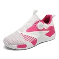 Ademende roze en witte sportschoenen met een handig verstelbaar draaisysteem - EU 36 / Wit/Rozerood