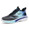 Atmungsaktiver Mesh-Laufschuh für Herren mit blauem Farbverlauf und Dämpfungssohle - EU 39 / Schwarz Blau