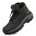 Botas de senderismo negras para hombre con suela de goma antideslizante y gamuza - 39 / Negro