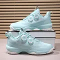 Mint green breathable tennis shoes with dual rotary buckle lacing for men and women - 36 / Green