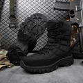 Men's high-top tactical boots in black, featuring durable nylon and non-slip rubber soles - EU 39 / Black