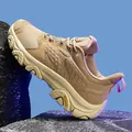 Khaki outdoor hiking shoes with durable rubber soles and breathable mesh panels - 36 / Khaki