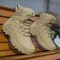 Khaki tactical outdoor boots with mesh details and rugged soles for men in model A533 - EU 39 / Desert Camouflage