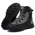 Outdoor tactical boots in black and grey featuring deep-tread rubber outsoles - 39 / Black and Gray