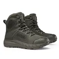 Men's mid-top tactical boots in army green with breathable honeycomb mesh and anti-slip sole - 39 / Green