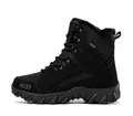 Men's high-top winter snow boots in black with warm fleece lining and anti-slip rubber sole - 39 / Fleece Lined Style (AS33) / Black