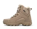 Men's khaki tactical hiking boots with warm fleece lining and non-slip rubber soles - 39 / Fleece Lined Style (AS33) / Sand