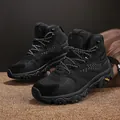 Zwarte outdoor wandelschoenen voor dames en heren met ademend mesh en antislip rubberen zool - 36 / Zwart