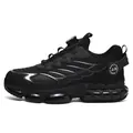 Men's black breathable safety shoes with air cushion and rotating dial lace system - EU 36 / Black