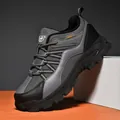 Winter fleece-lined sneakers in grey and black with breathable mesh and anti-slip rubber sole - EU 36 / Gray