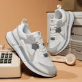 Classic outdoor men's sneakers in beige and grey suede with thick platform rubber sole - 39 / Grayish White