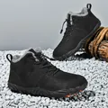 Winter black outdoor boots with warm faux fur lining and anti-slip rubber soles - EU 36 / Black