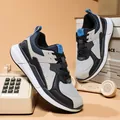 Classic blue and grey thick-soled outdoor sports shoes with plush lining for winter warmth - 39 / Black and Gray