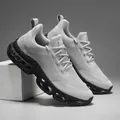 Classic breathable grey mesh basketball shoes with high-performance anti-slip black soles - 40 / Gray