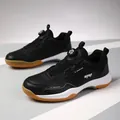 Classic black badminton shoes with professional BOA lacing system and gum rubber sole - EU 36 / Black and White