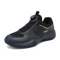 Dark blue indoor court shoe with golden pattern and rotatable knob lacing system - EU 36 / Dark Blue