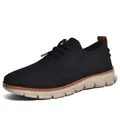 Sneaker da uomo in maglia traspirante con suola leggera in schiuma marrone - 40 / Nero