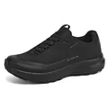 Atmungsaktive Herren-Laufschuhe in Schwarz mit Mesh-Gewebe und sportlichen Strukturdetails - 39 / Schwarz