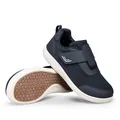Comfortable navy blue walking sneakers for elderly women with non-slip sole and strap - 39 / Deep Blue