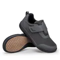 Dark grey breathable mesh elderly sports shoes with velcro straps and honeycomb soles - 39 / Dark Gray