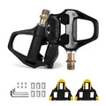 SPD-SL compatible road bike pedals set with non-slip cleats and installation tools - Road Bike Style