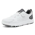 Lightweight breathable golf sneakers in white and grey with a convenient rotating dial lace system - EU 39 / Off-White Grey