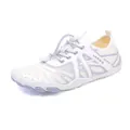 White and purple quick-dry water shoes with breathable mesh and anti-slip rubber soles - EU 35 / White Purple