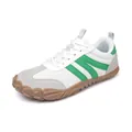 Zapatillas deportivas blancas y verdes con malla transpirable y suela de goma - 36 / Blanco Verde