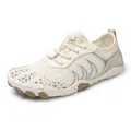 Beige quick-dry water shoes with breathable mesh and elastic drawstring laces - EU 36 / Beige