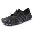 Schwarze Barfußschuhe für Herren und Damen zum Schwimmen und Wandern, schnelltrocknend - Schwarz