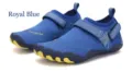 Detail of royal blue kids water shoes with breathable mesh and anti-slip rubber sole - Size 31 / Sapphire Blue