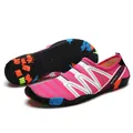 Pink and purple quick-dry water shoes with non-slip colorful speckled rubber sole - 35 / 186 Rose Red