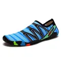 Blue striped quick-dry water shoes with breathable mesh and anti-slip rubber sole - 35 / 186 Royal Blue