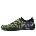 Scarpe da scoglio nere ad asciugatura rapida con motivi neon e suola antiscivolo - 688 Nero Verde