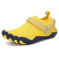 Chaussures aquatiques enfant jaunes et marine avec semelle antidérapante et sangle velcro - EU 35 / Jaune