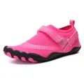 Breathable rose pink water shoes with quick-dry mesh and non-slip rubber soles for men - EU 38 / Rose Red