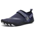 Dark blue barefoot water shoes with adjustable strap and durable rubber outdoor sole - EU 38 / Dark Blue
