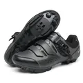 Donkergrijze MTB-fietsschoenen met ademend mesh en verstelbare ratelsluiting-systeem - 36 / 9909 Houtskoolzwart Mountainbike-model