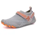 Chaussures aquatiques enfant à séchage rapide en gris et orange avec mesh respirant - EU 35 / Gris