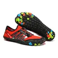 Red quick-dry water shoes for men and women with drawstring and camo anti-slip sole - 38 / Style 1988 / Orange